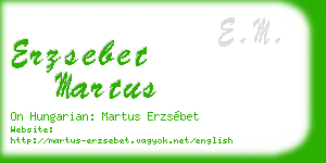 erzsebet martus business card